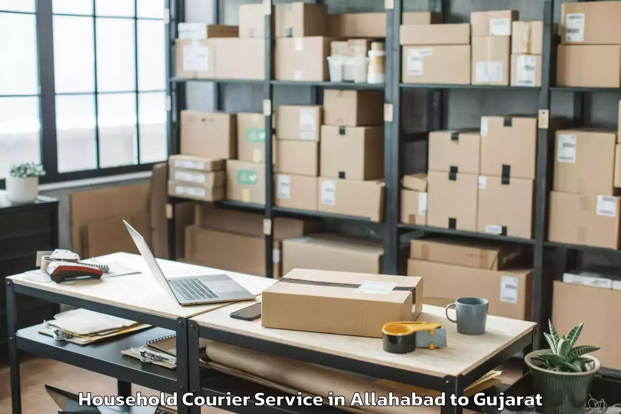 Book Your Allahabad to Jambughoda Household Courier Today